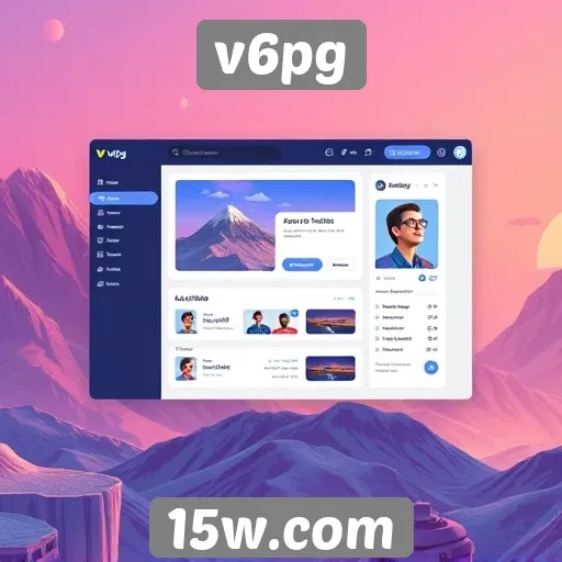 Interface do usuário do site de jogos v6pg