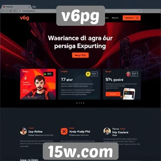 análise da interface do site v6pg
